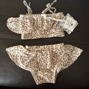 Kids Leopard Print Swim Set